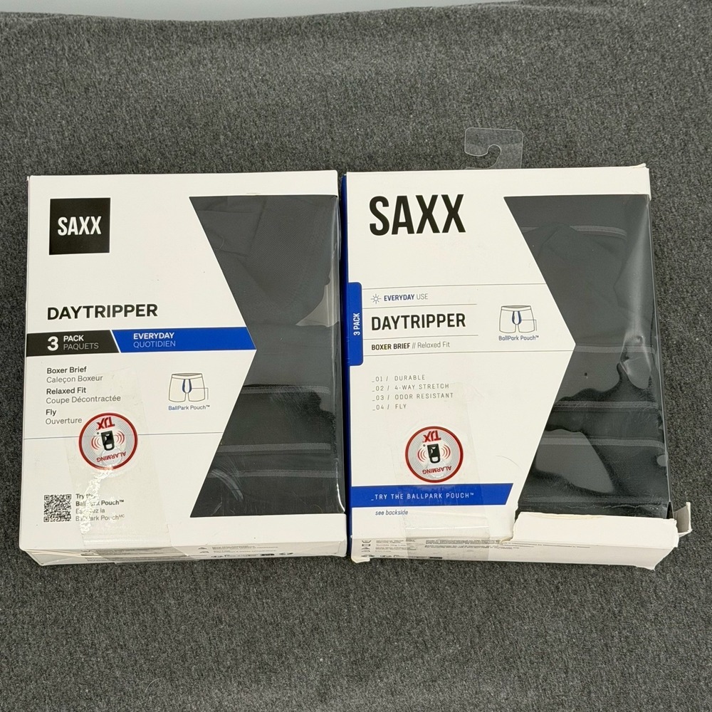 SAXX Daytripper Boxer Briefs  (2) 3-Packs Men's Size Medium M Relaxed Fit 5" NEW